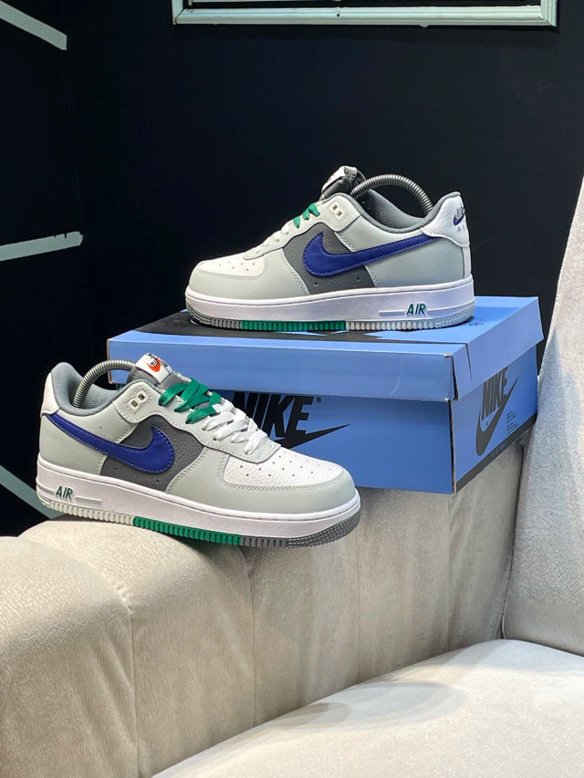 Nike Air Force one Grey Royal Green