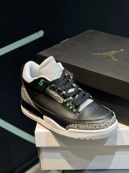 Jordan retro 3 green glow